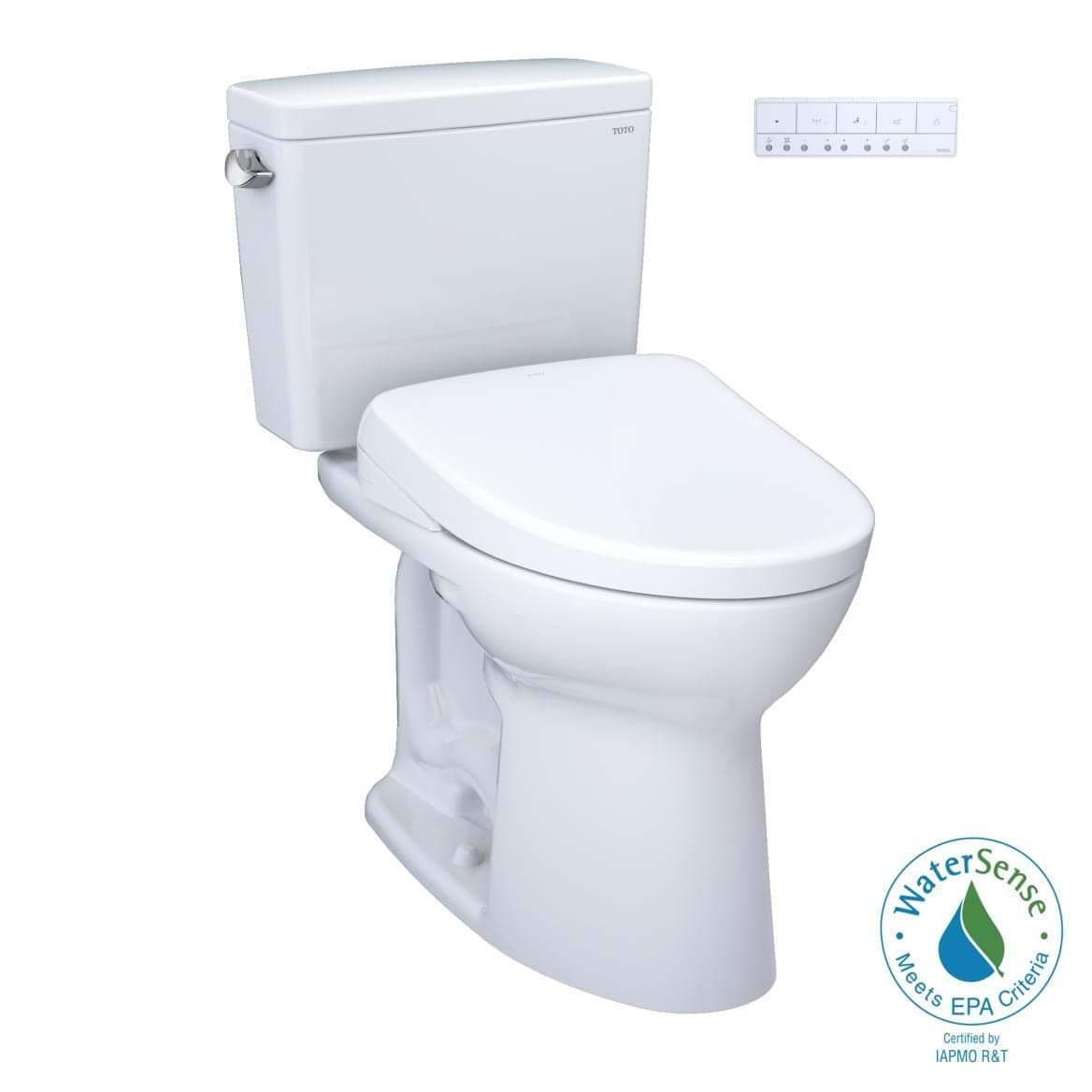 TOTO® Drake® WASHLET®+ Two-Piece 1.28 GPF Universal Height Tornado Flush® Toilet with S7 Bidet Seat