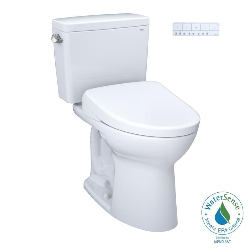 TOTO® Drake® WASHLET®+ Two-Piece 1.6 GPF Universal Height Tornado Flush® Toilet with S7A Bidet Seat
