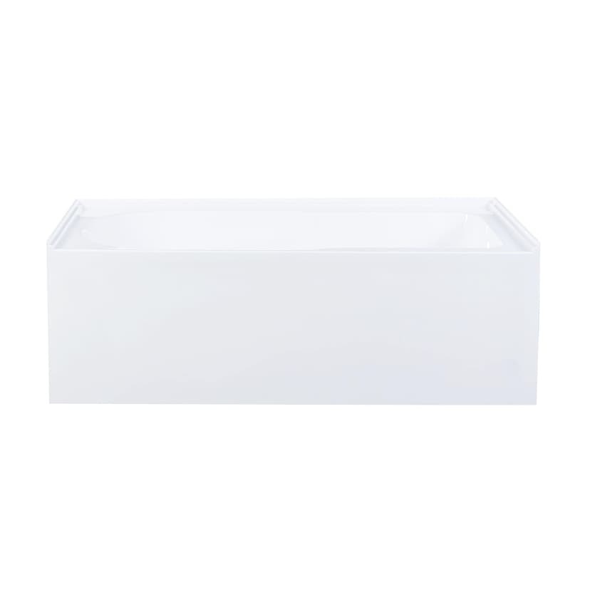 Swiss Madison Voltaire Left-Hand Drain Alcove Bathtub with Apron and Armrest, 60-in x 32-in