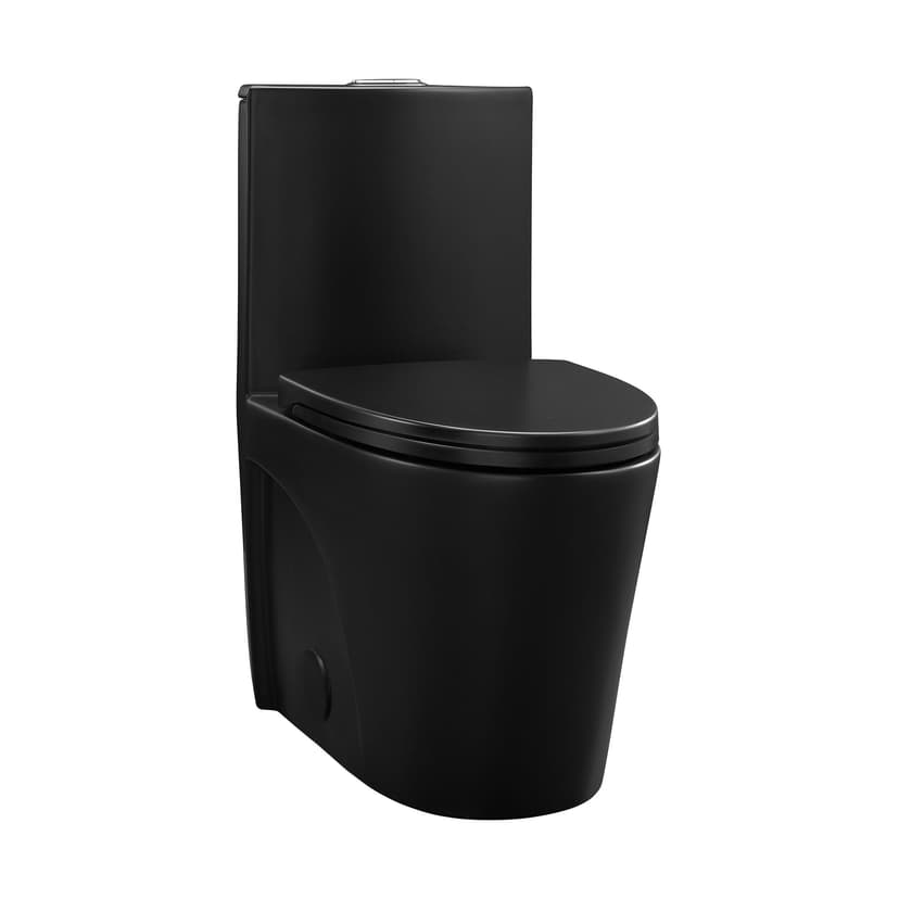 Swiss Madison St. Tropez Elongated Toilet, Matte Black