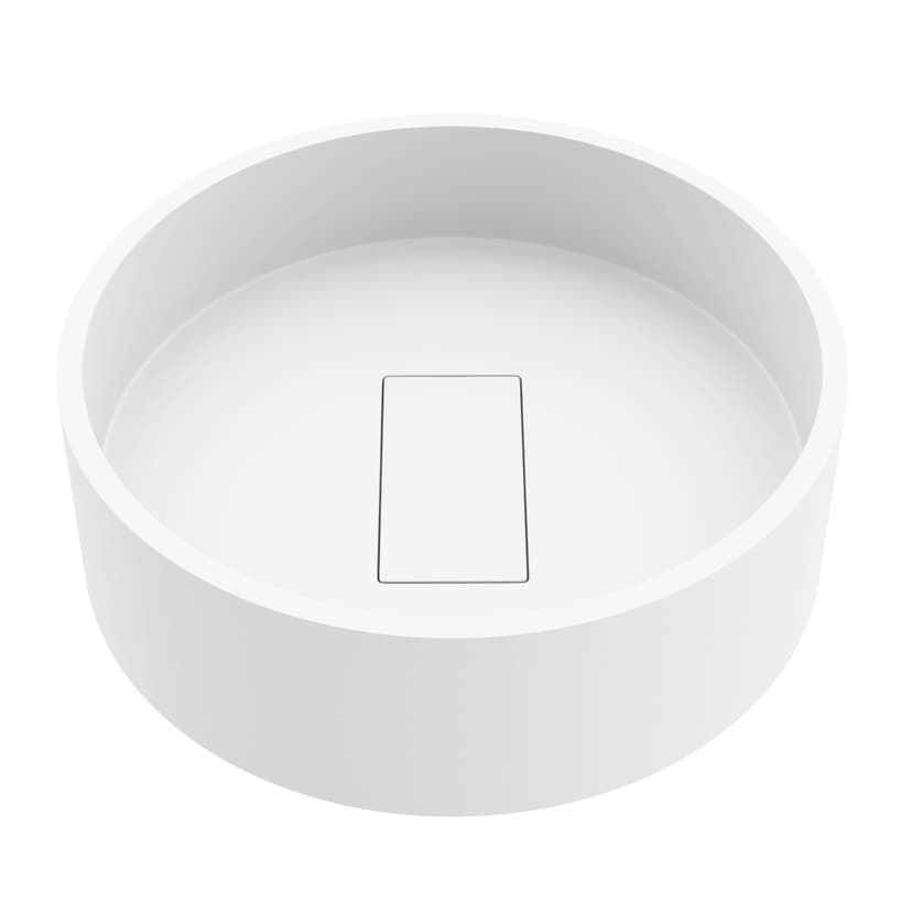 VIGO Bryant MatteStone™ 15x15-in Deep White Bathroom Sink/Basin with Round Vessel