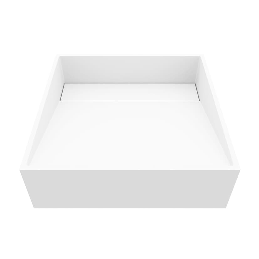 VIGO Starr Modern MatteStone™ 15x15-in Deep White Bathroom Sink/Basin with Square Vessel