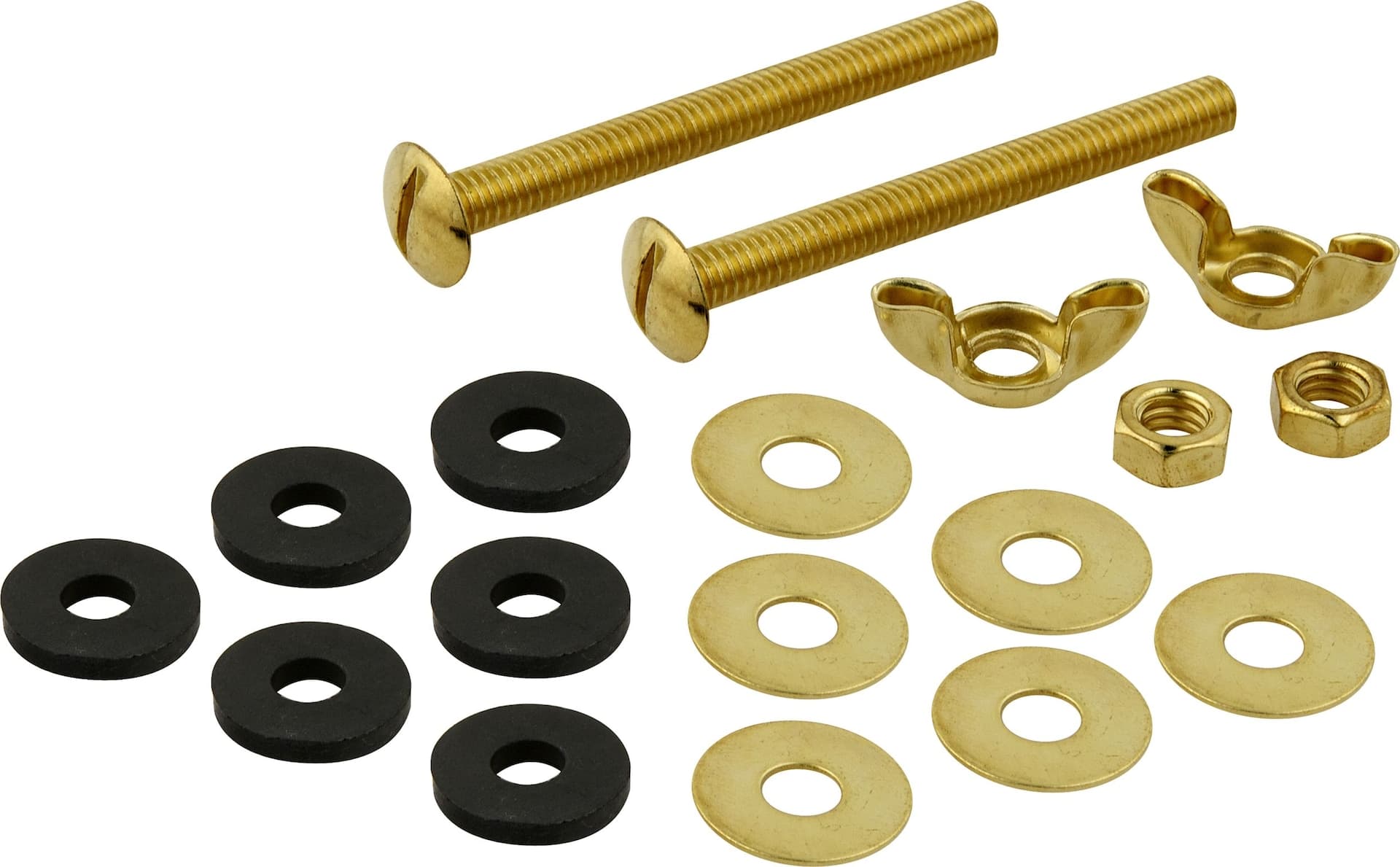 PlumbShop Universal Toilet Tank to Bowl Bolt Kit, Plated Steel, 18-pc