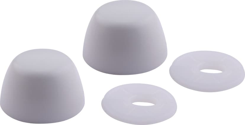 PlumbShop Toilet Bolt Cap Set, White, 2-pk