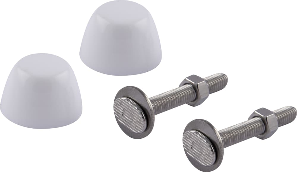 PlumbShop Toilet Bolt Cap Set, White