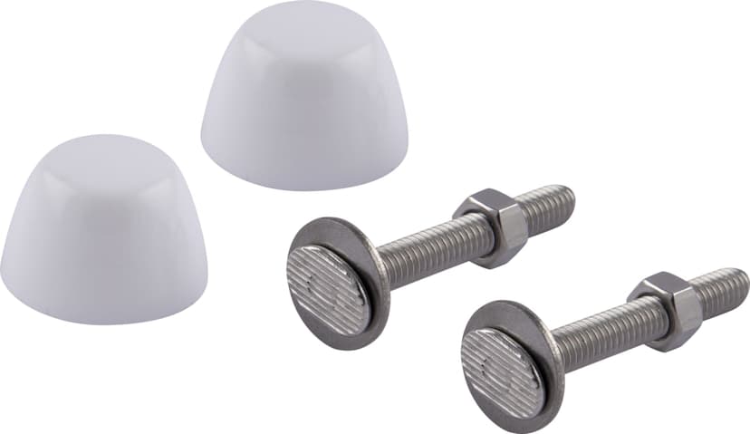 PlumbShop Toilet Bolt Cap Set, White