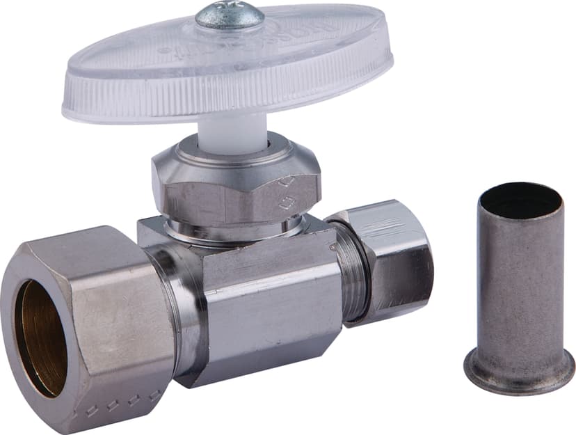 PlumbShop Straight Valve, 1/2-in Nom. PEX Comp. x 3/8-in O.D