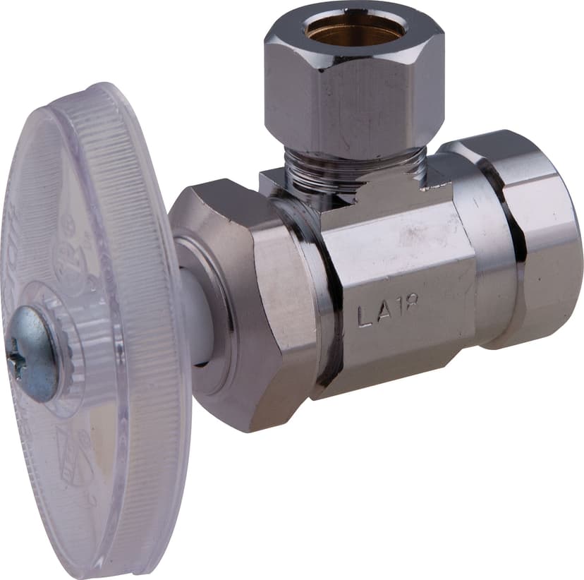 PlumbShop Chrome Plated Angle Valve, 3/8-in F.I.P