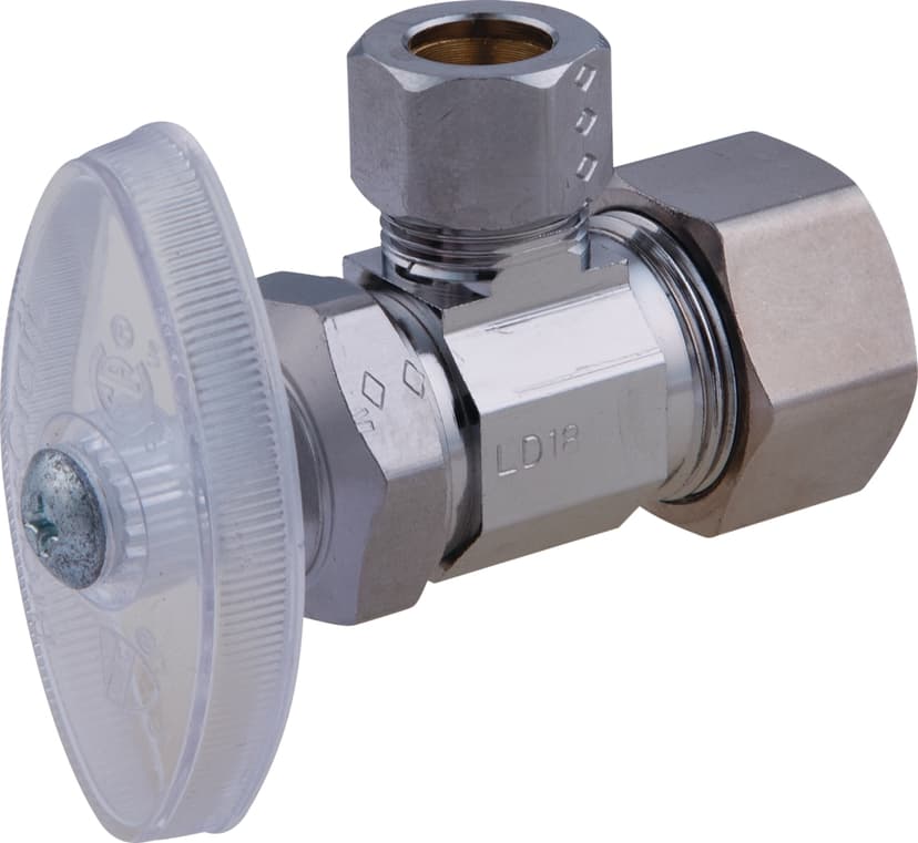 BrassCraft Chrome Angle Valve, 5/8 x 3/8-in OD Tube