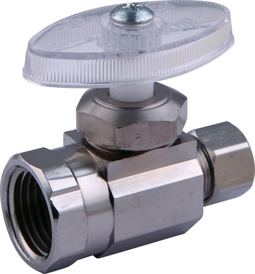 BrassCraft Chrome Plated Straight Valve, 1/2 x 3/8-in