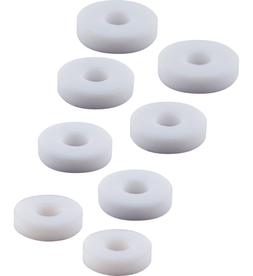 PlumbShop Flat Faucet Washer Assortment, White, 1/4S, 1/4M, 1/4R, 1/4L, 6-pk