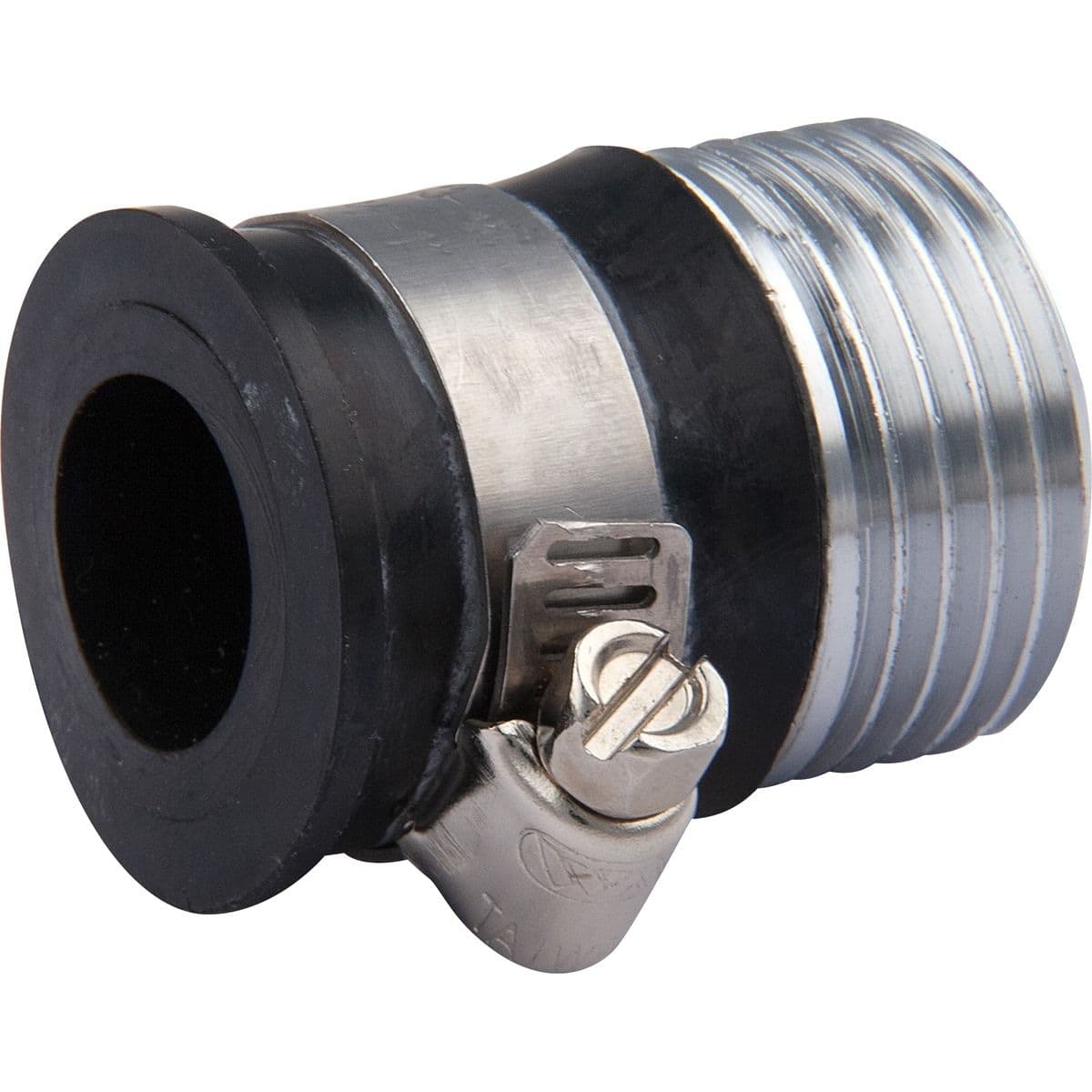 PlumbShop Clamp Universal Faucet Hose Adapter, Chrome
