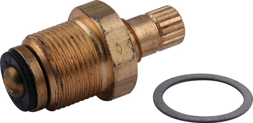 PlumbShop Jameco Hot Water Faucet Cartridge, Rough Brass, 1-pk