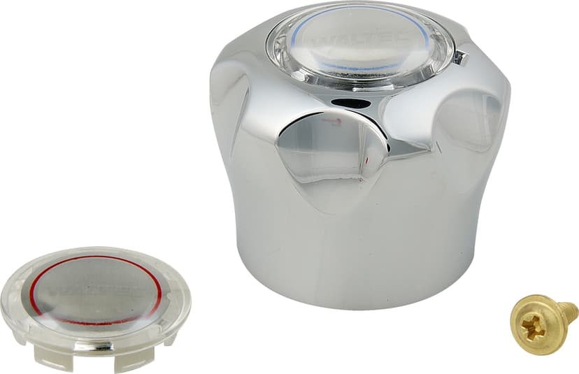 PlumbShop Waltec Plastic Handle Kit, Chrome, 1-pk
