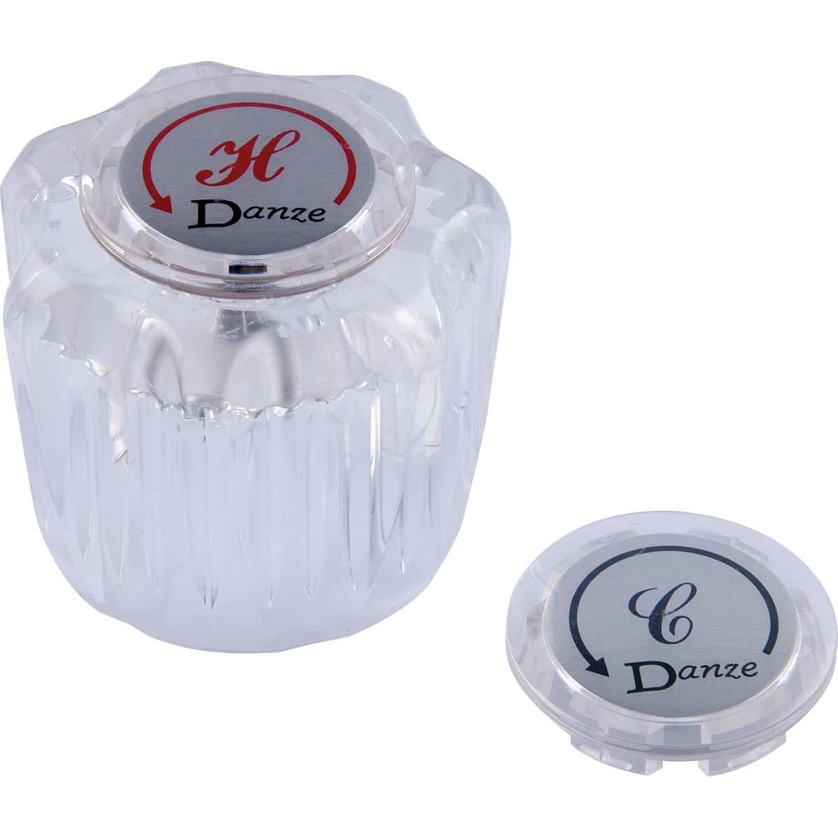 PlumbShop Danze Faucet Handle Kit with Hot and Cold Buttons, Acrylic