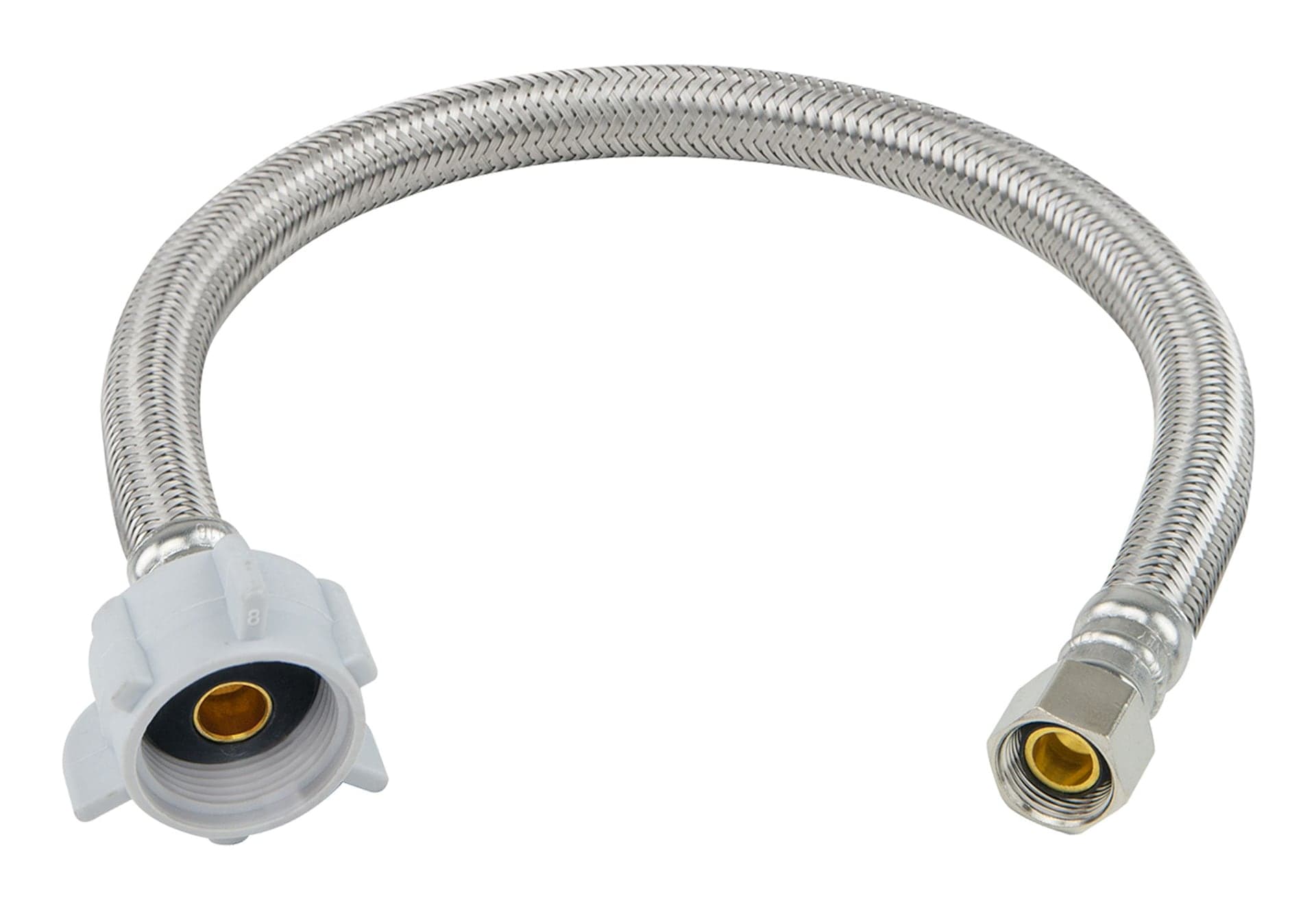 PlumbShop Braided Stainless Steel Toilet Connector, 3/8-in Comp x 7/8-in Ballcock x 12-in