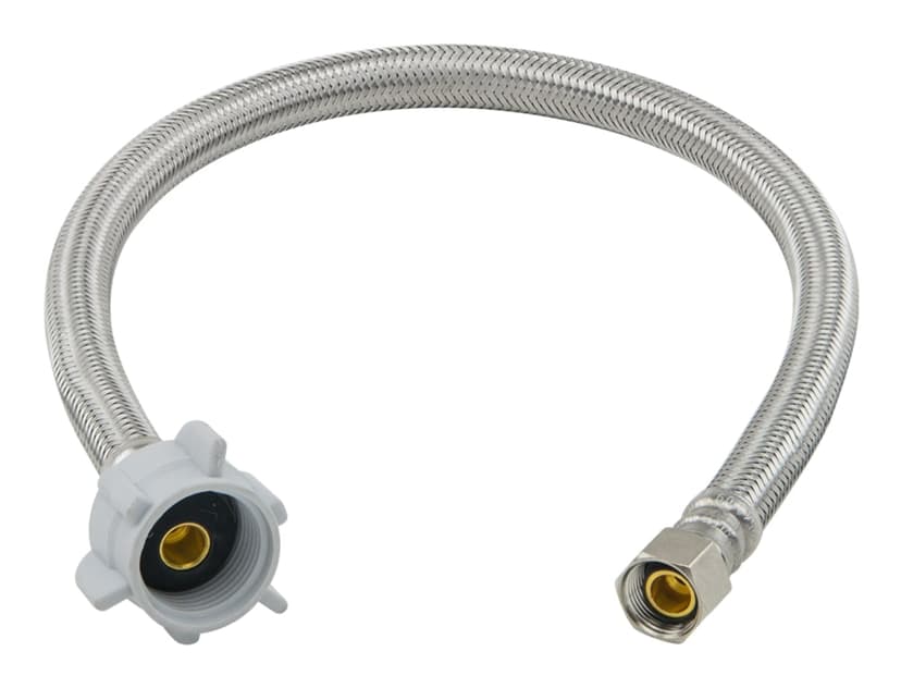 PlumbShop Braided Stainless Steel Toilet Connector, 3/8-in Comp x 7/8-in Ballcock x 20-in