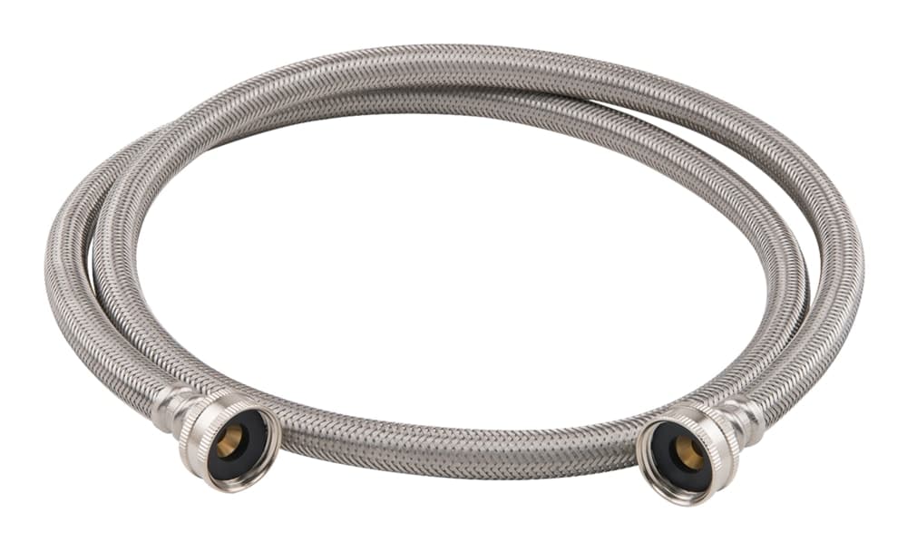 PlumbShop High Pressure Stainless Steel Washing Machine Hose, 60-in