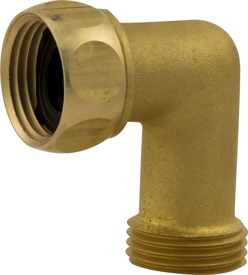PlumbShop 90-Degree Laundry Elbow Fitting, Brass, 1-pk