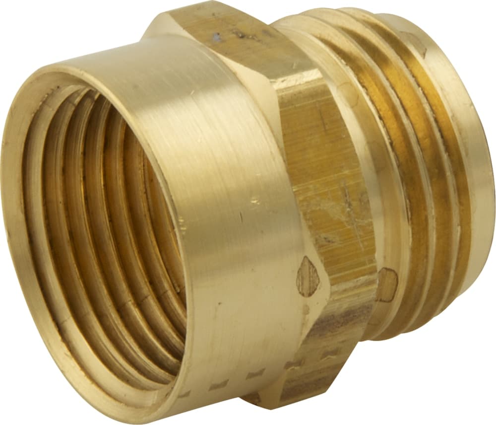 PlumbShop Brass Garden Hose Adapter, 3/4-in Male Hose x 3/4-in FIP