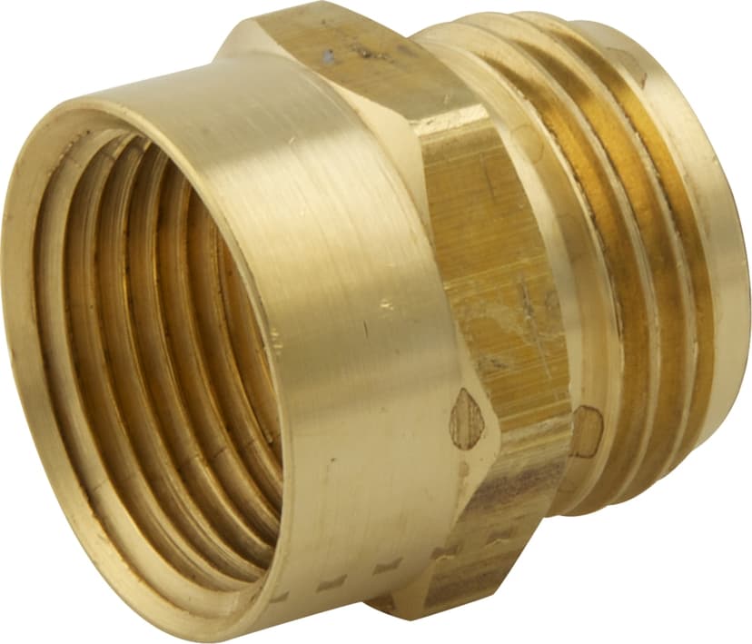PlumbShop Brass Garden Hose Adapter, 3/4-in Male Hose x 3/4-in FIP