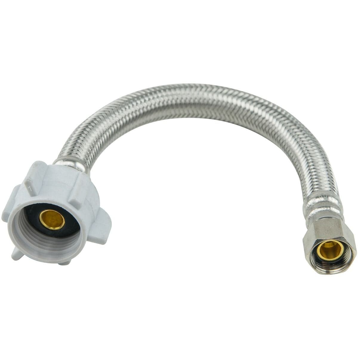PlumbShop Stainless Steel Toilet Connector, 3/8-in Comp x 7/8-in Ballcock, 9-in