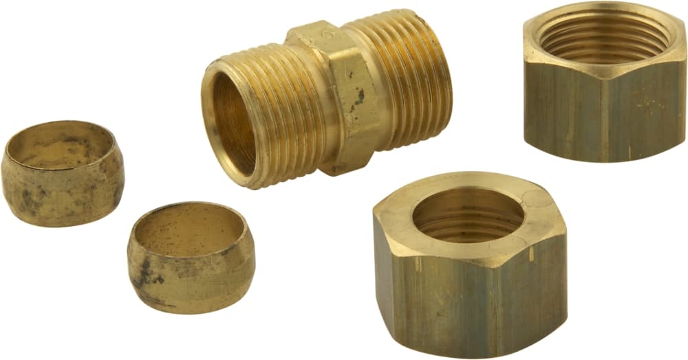 PlumbShop Brass Compression Union, 1/2-in OD, 1-pk