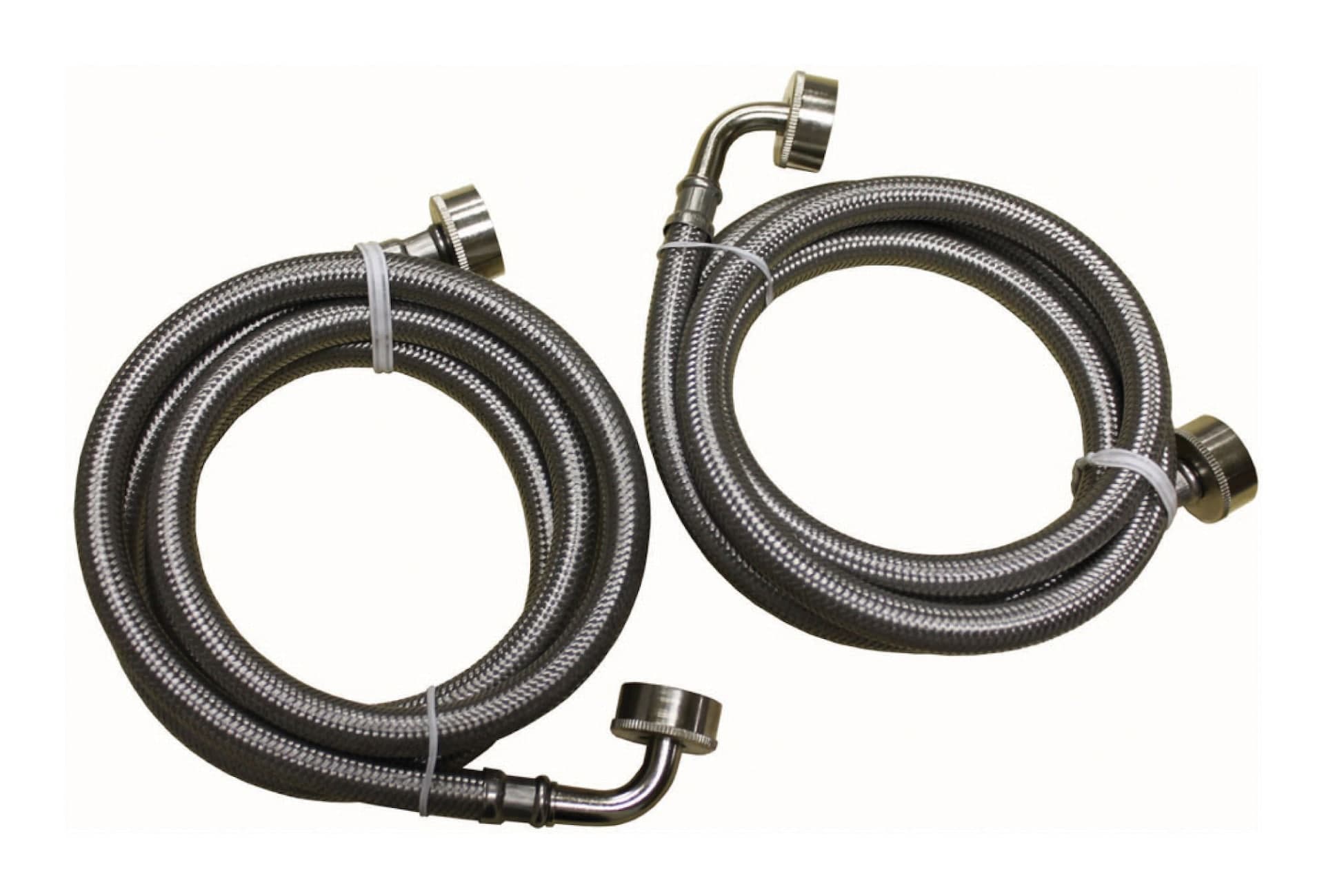Waterline Braided Universal Washing Machine Supply Kit with Elbow Inlets, 60-in (152.4 cm)