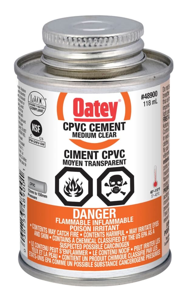 Oatey CPVC 77 Solvent Cement, Medium Clear, 118-mL