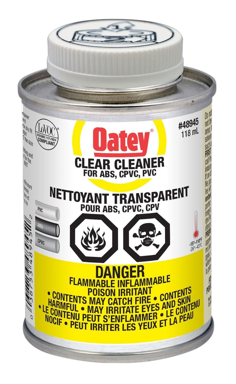 Oatey ABS / CPVC / CPV Cleaner, Clear, 118-mL