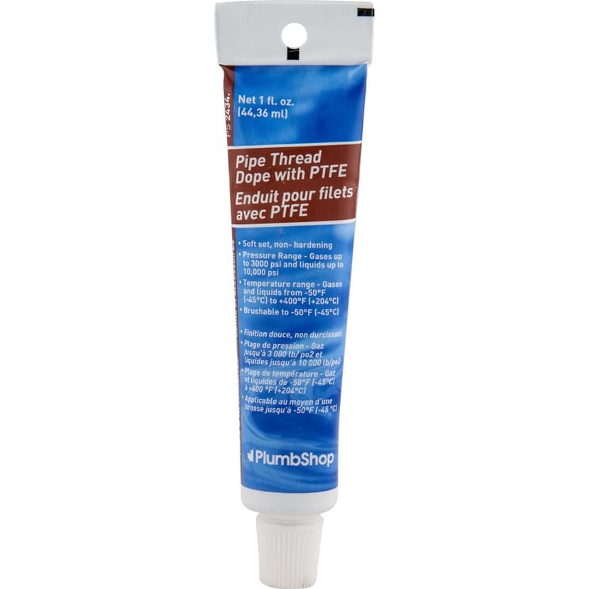 PlumbShop Pipe Thread Dope Tube with PTFE, 1oz, 1-pk
