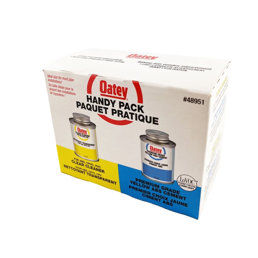 Oatey Cleaner/ABS Handy Pack, 118-mL
