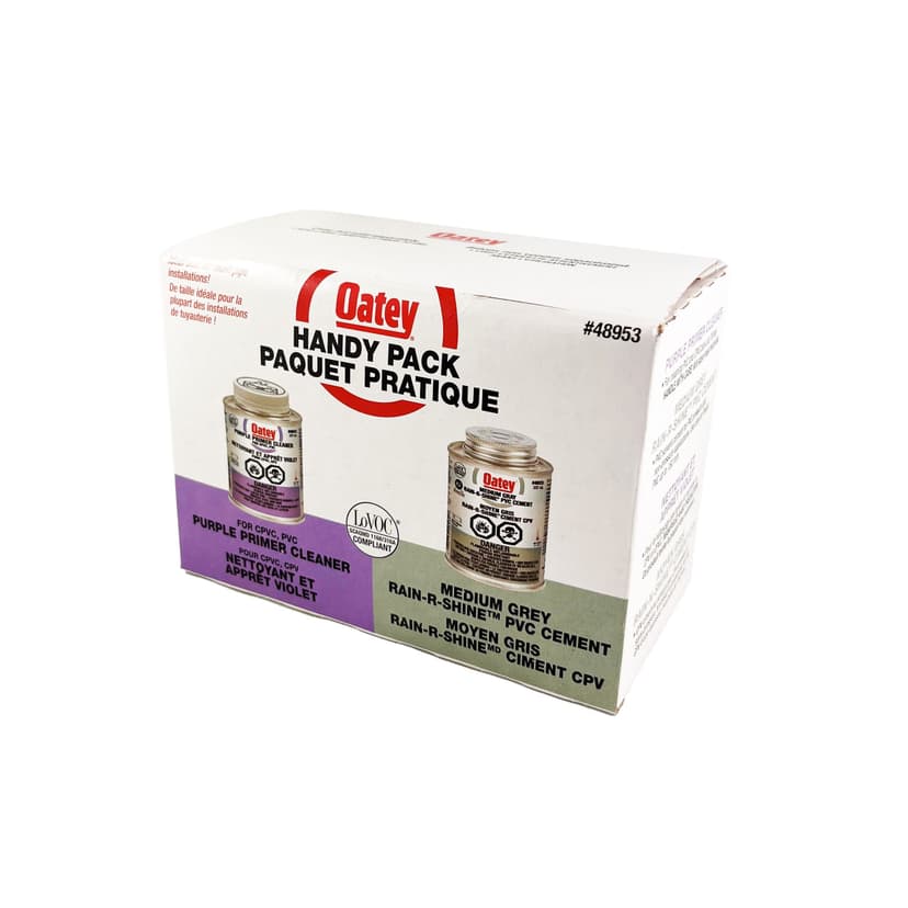 Oatey Handy Pack with Rain-R-Shine PVC Cement & Purple Primer Cleaner