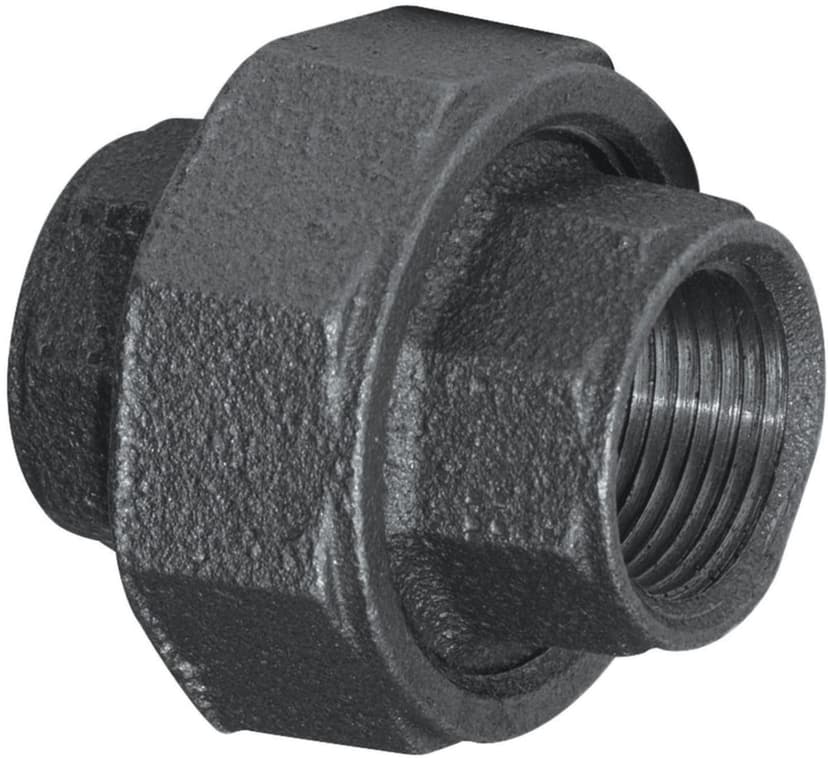 Aqua-Dynamic Galvanized Black Iron Fitting Union, Male Pipe Thread, 3/4-in