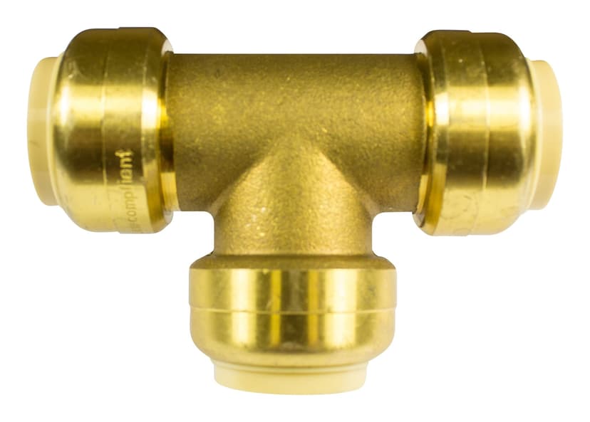 Waterline Push N' Connect Tee Fitting, 3/4-in