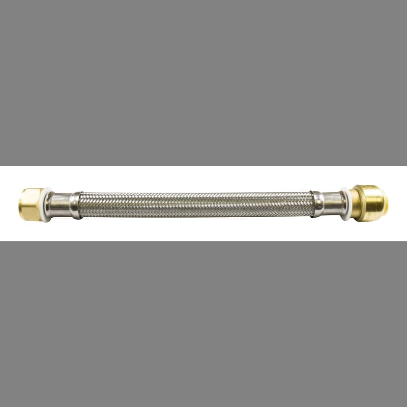 Waterline Push N' Connect Water Heater Connector, Female Pipe Thread, 3/4 x 3/4 x 12-in