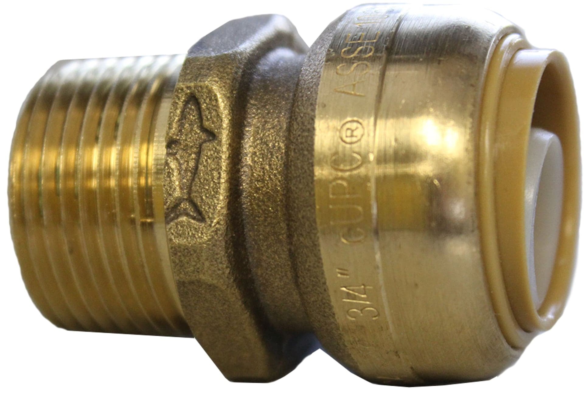 Waterline Push N' Connect Male Pipe Thread Adapter, 1/2 x 3/4-in