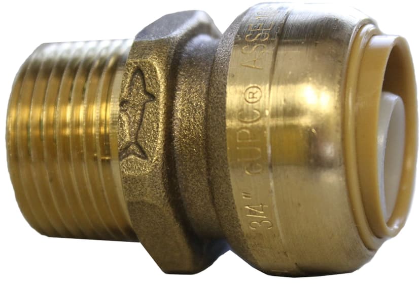 Waterline Push N' Connect Male Pipe Thread Adapter, 1/2 x 3/4-in
