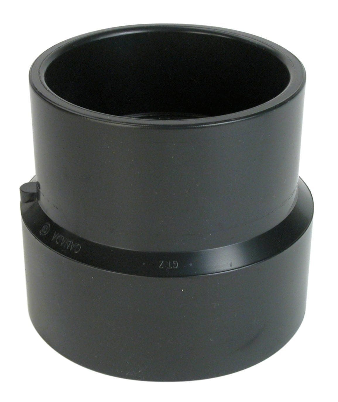 Bow ABS/DWV Adapter Hub, Black, 3-in ABS to 4-in Sewer