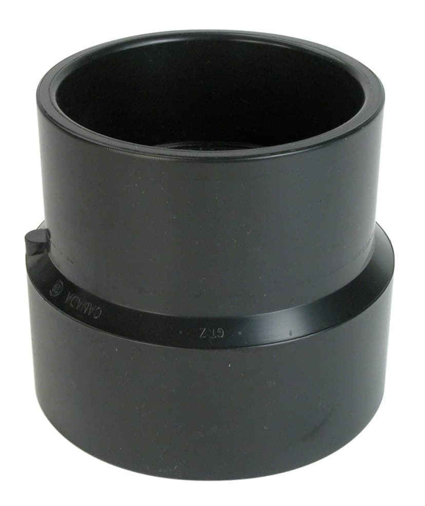 Bow ABS/DWV Adapter Hub, Black, 3-in ABS to 4-in Sewer