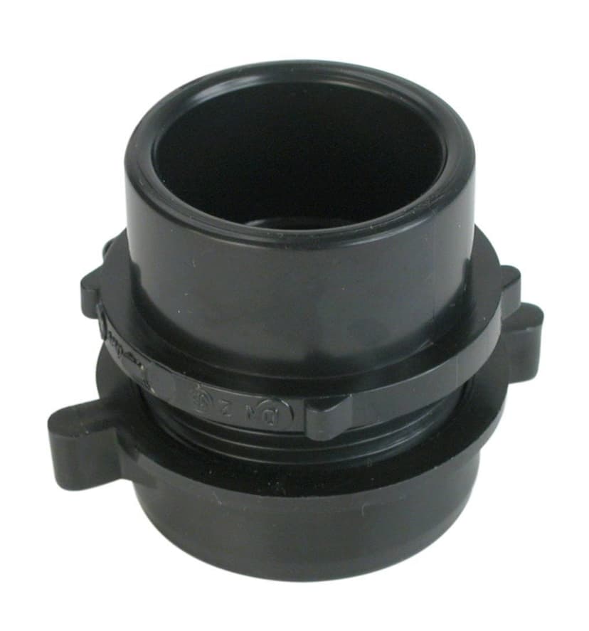 Bow ABS/DWV P-Trap Adapter, Black, 2-in