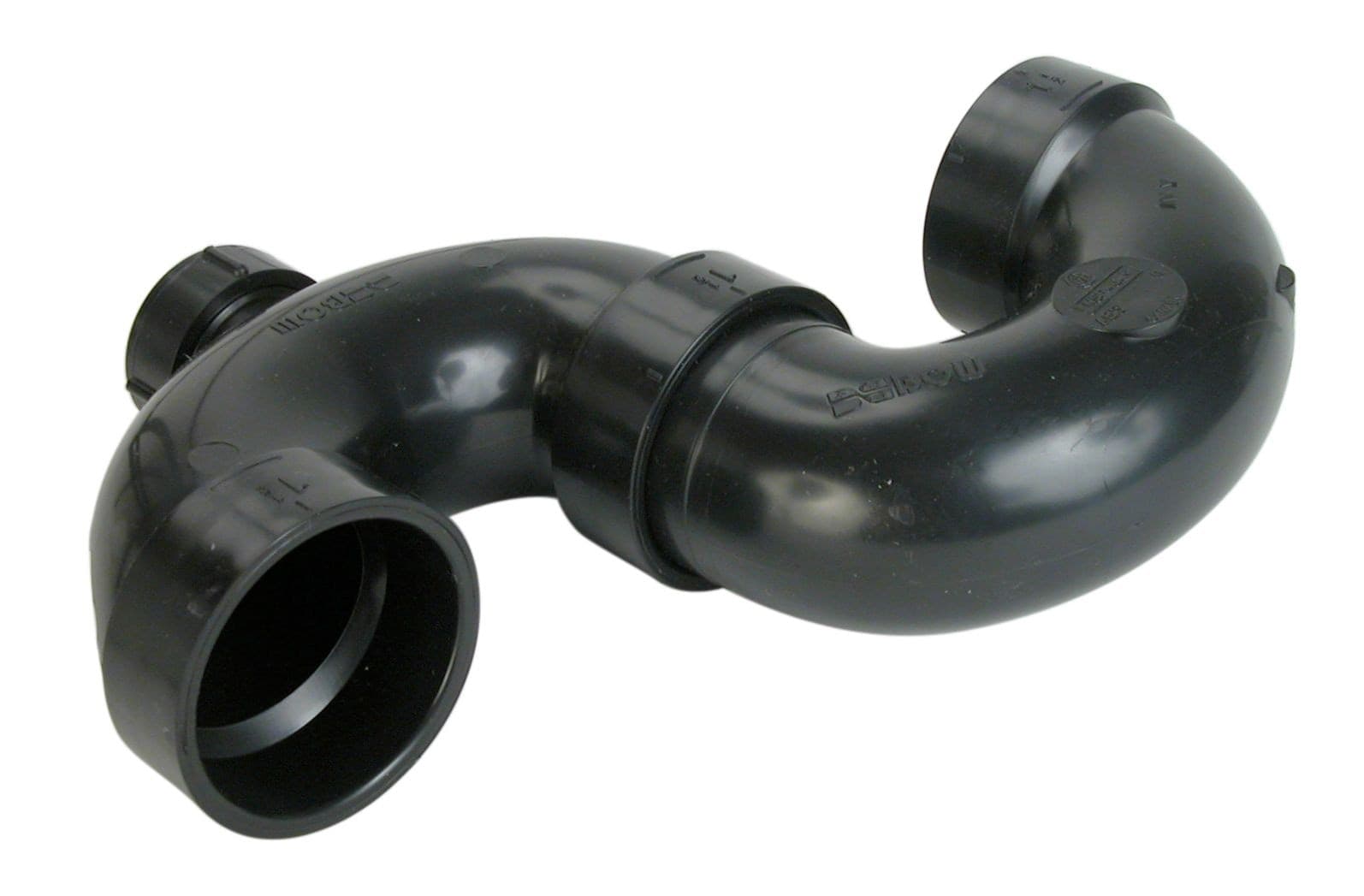 Bow ABS S-Trap with Clean-Out Fitting, 1-1/4-in