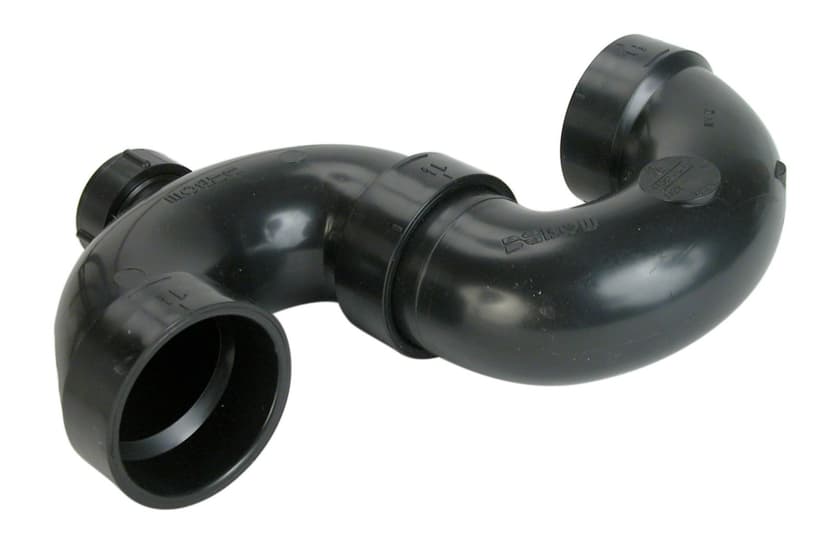 Bow ABS S-Trap with Clean-Out Fitting, 1-1/4-in