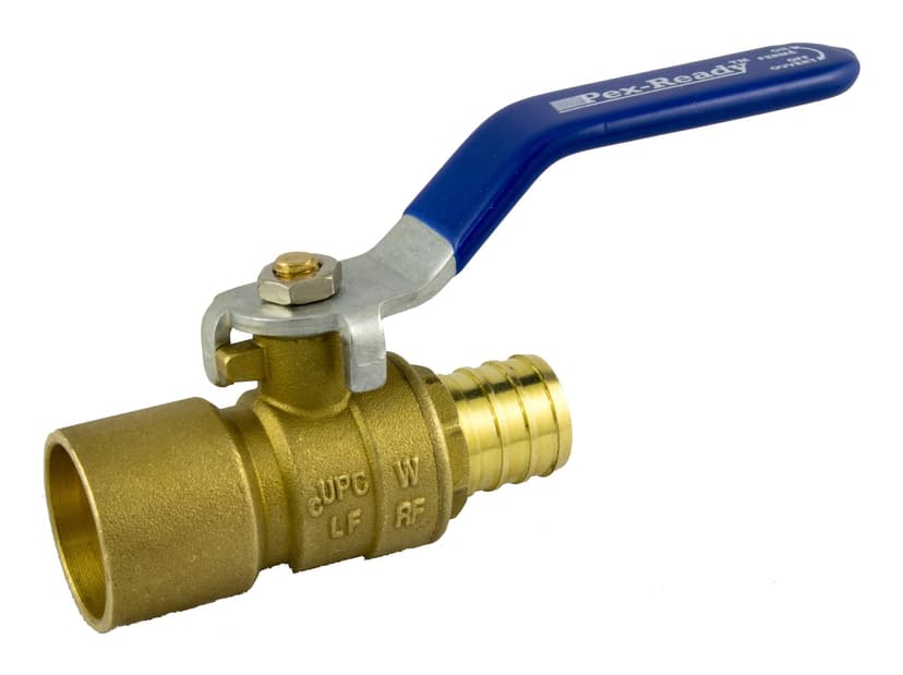 Waterline PEX Sweat Ball Valve with Lever Handle, 3/4-in