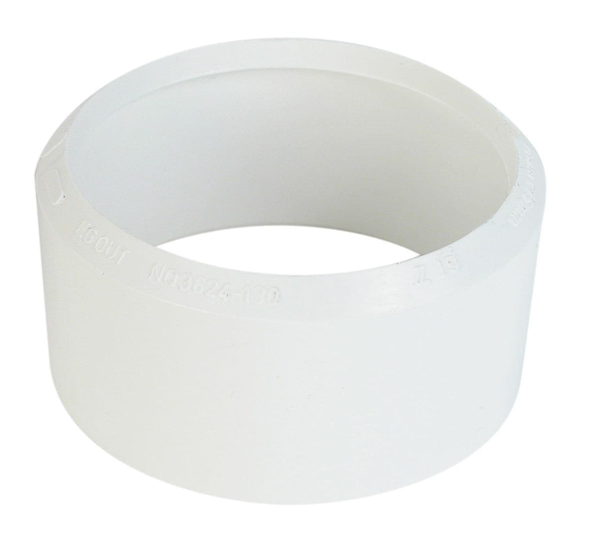 Bow PVC DWV-to-Sewer Bushing for Sewer and Drainage Fitting, White, 4-in