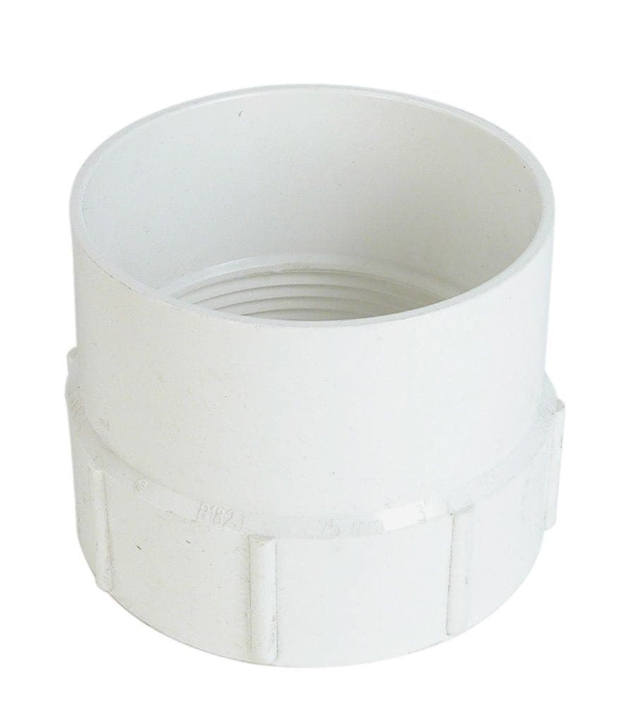 Bow PVC Female Adapter for Sewer and Drainage Fitting, White, 4-in