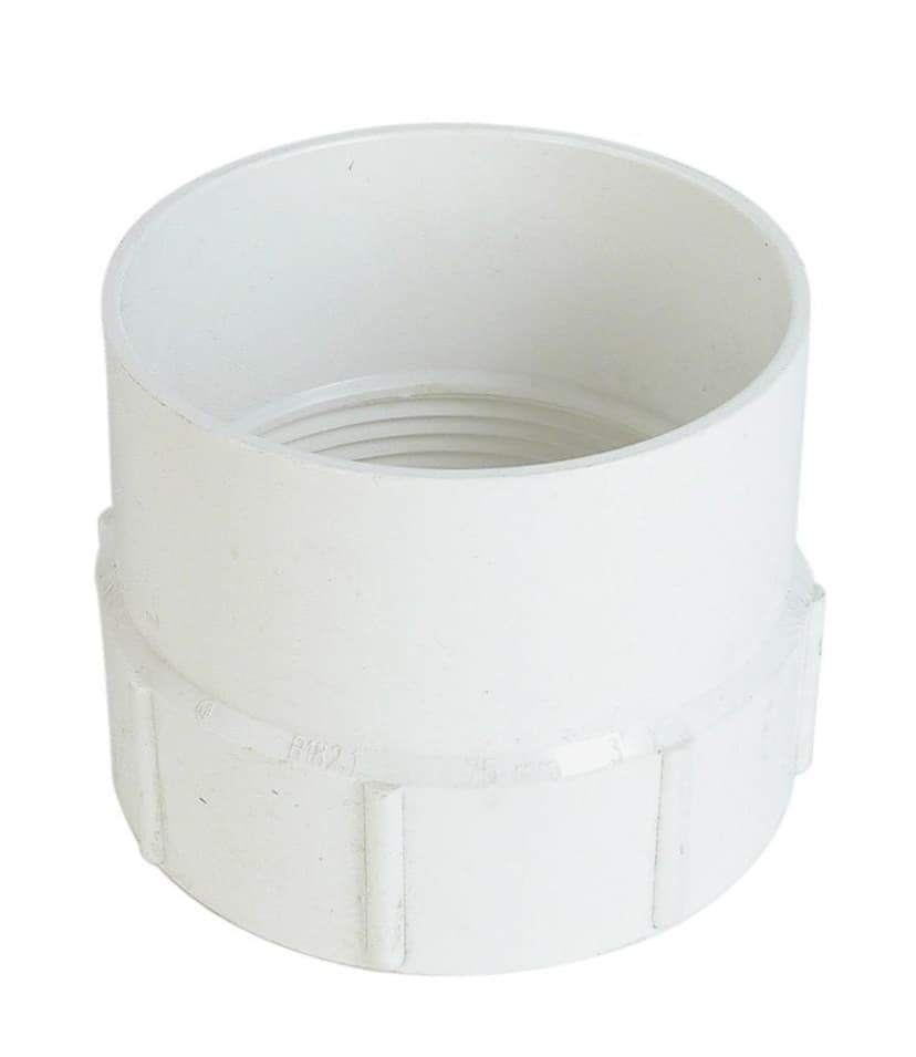 Bow PVC Female Adapter for Sewer and Drainage Fitting, White, 4-in