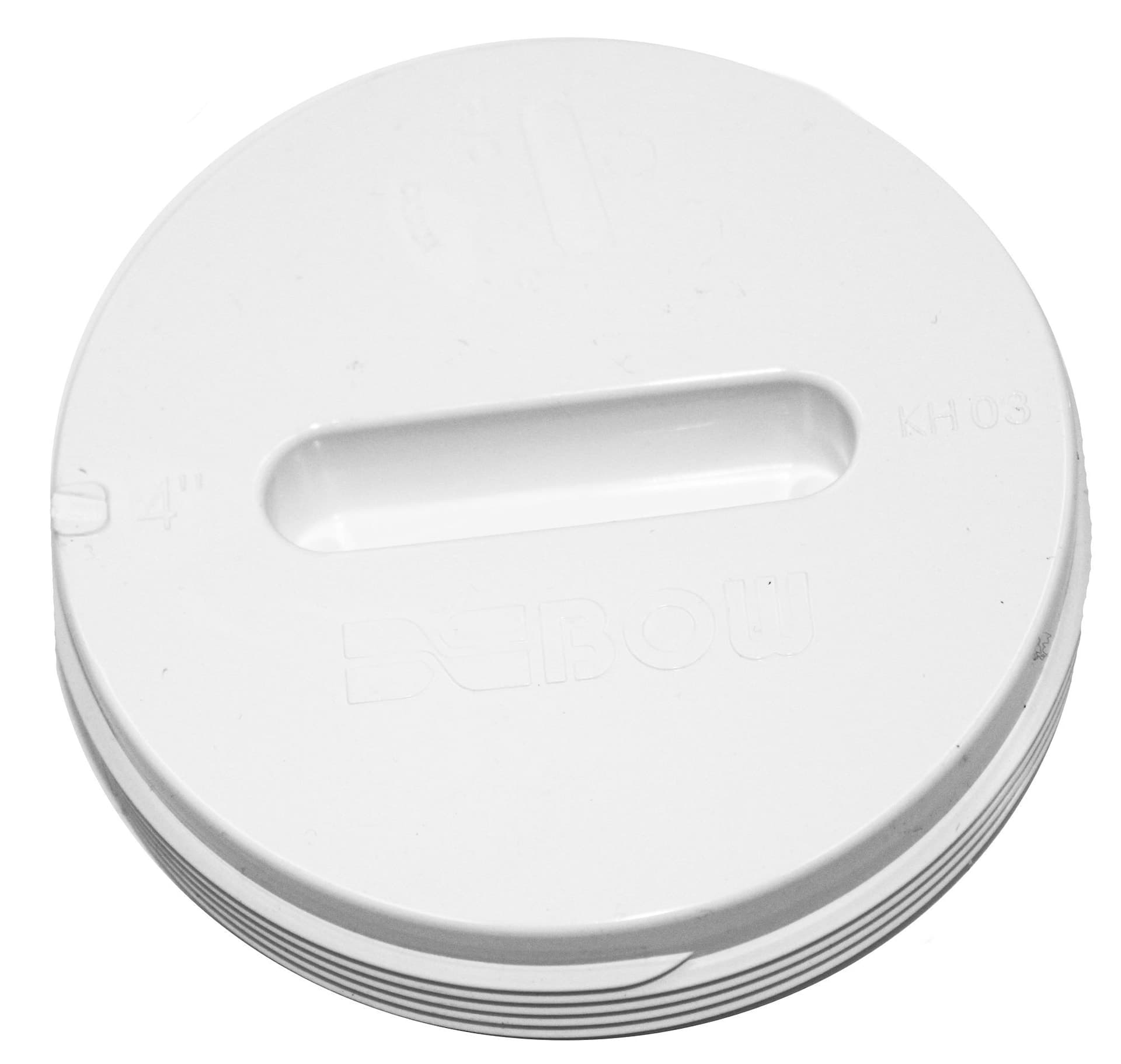 Bow PVC Flush Fit Threaded Plug for Sewer and Drainage Fitting, White, 4-in