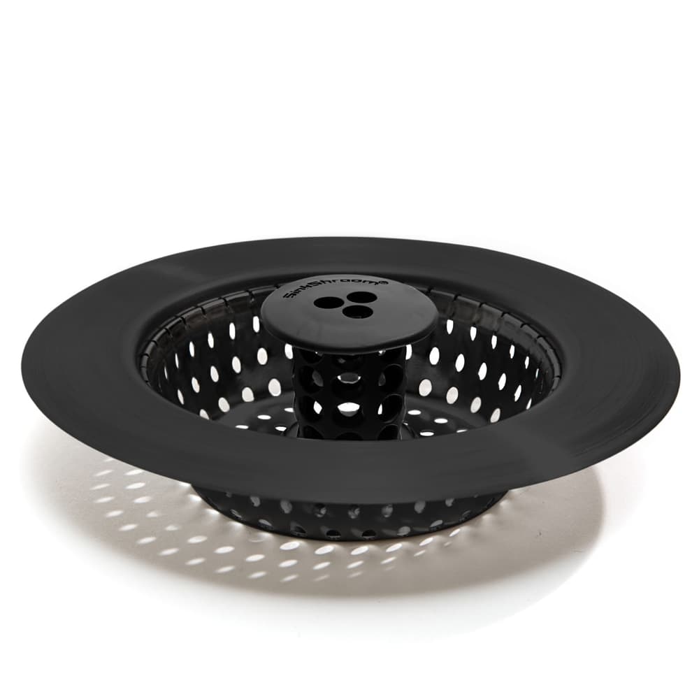 Sink Shroom Kitchen Sink Strainer with Drain Stopper, Matte Black