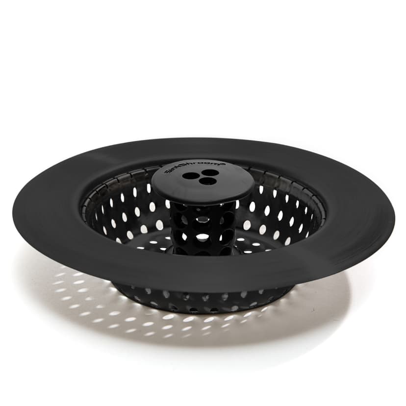 Sink Shroom Kitchen Sink Strainer with Drain Stopper, Matte Black